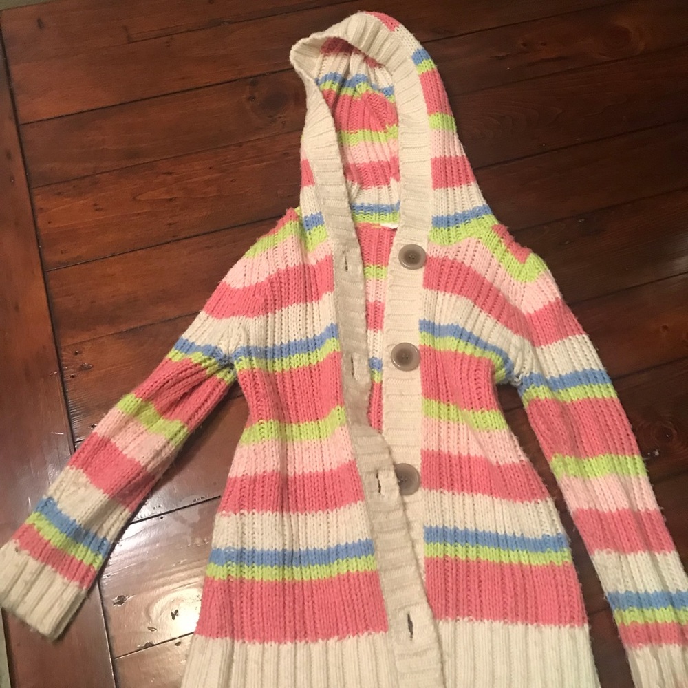 Girl size 4 striped knit sweater